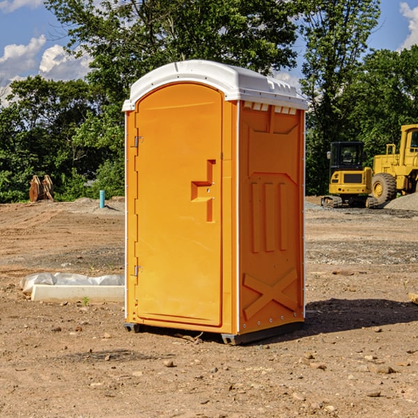 how often are the porta potties cleaned and serviced during a rental period in Revere MN